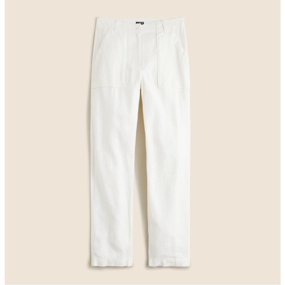 NWT! J.Crew Seaside cargo pant in linen-TENCEL™ lyocell blend. Size 14. $98